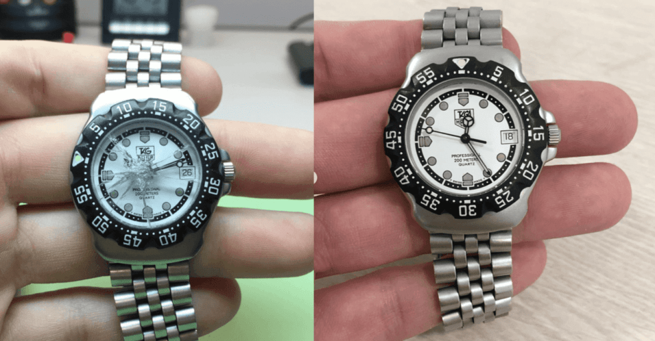 cómo reparar cristal rayado reloj